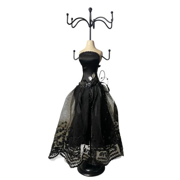 Black Formal Gown Mannequin Elegant Dress Jewelry Necklace Stand Display - Picture 5 of 15